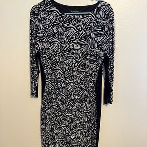 Black Label Size 14 Women's Zebra Print Dress